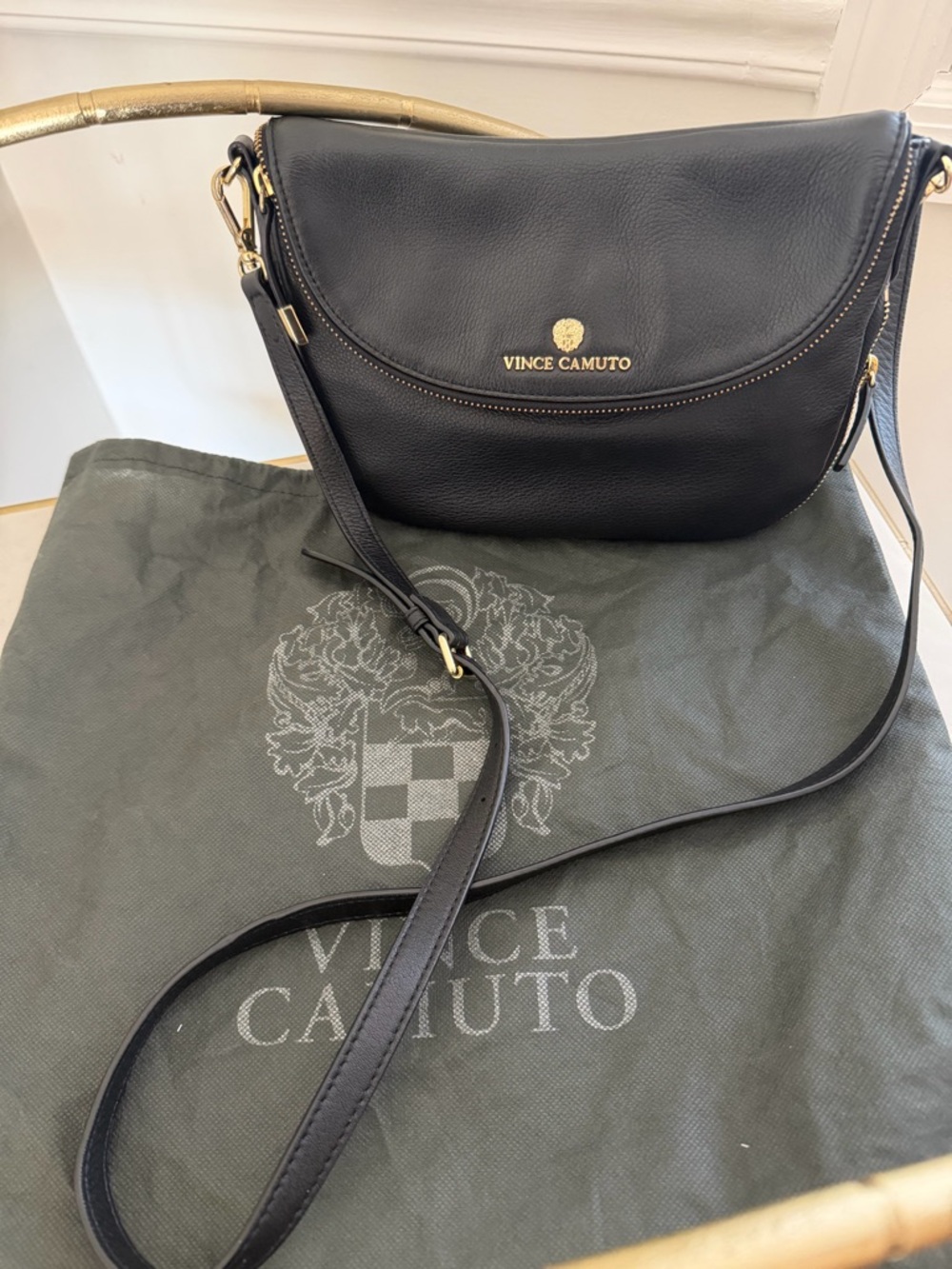 Vince Camuto Black Leather Crossbody